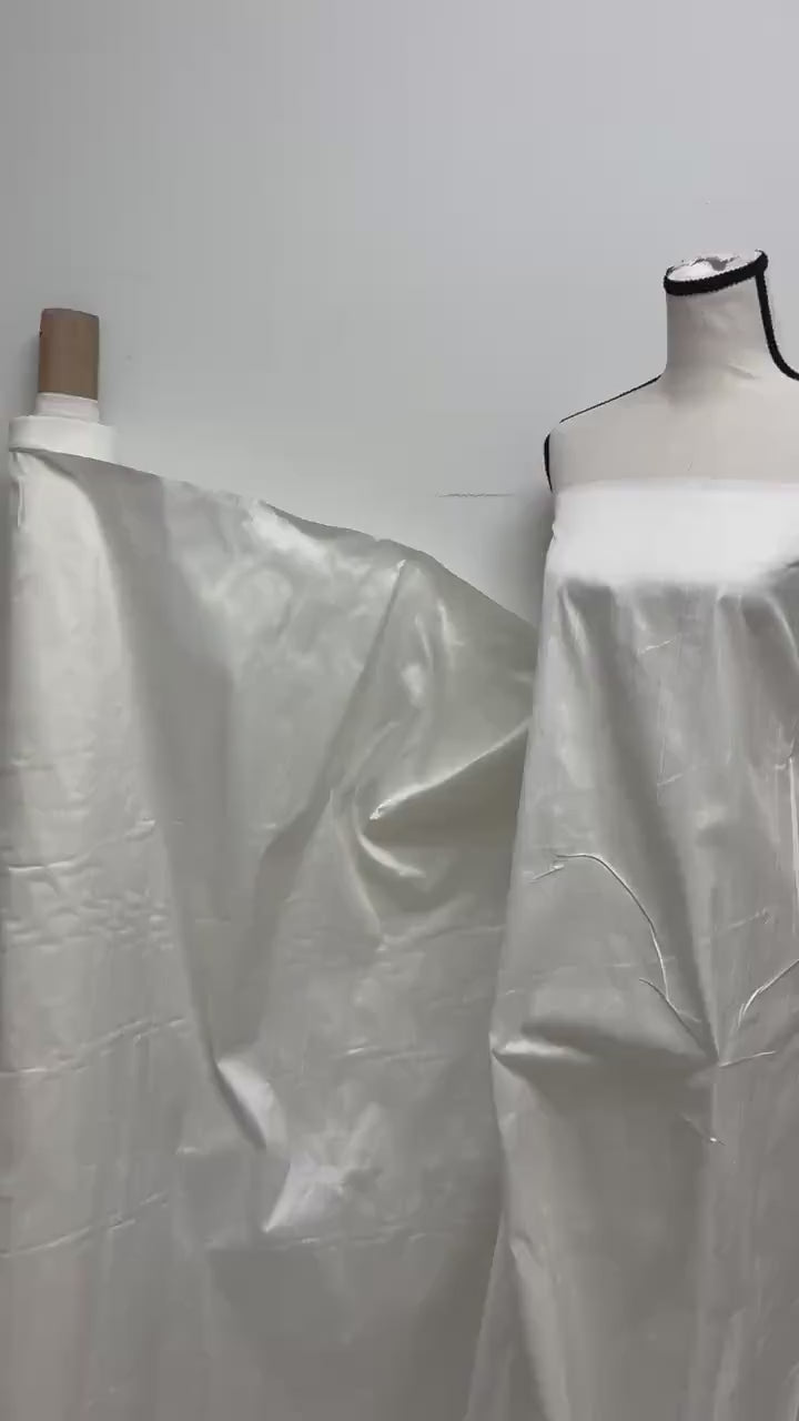 100% silk Dupioni fabric - Off white - 54" Width - Ref. 2273 NAS