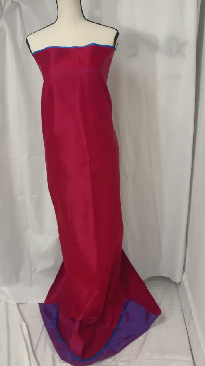 2 Yards Satin Fabric - Red - 59" Width - Double sided