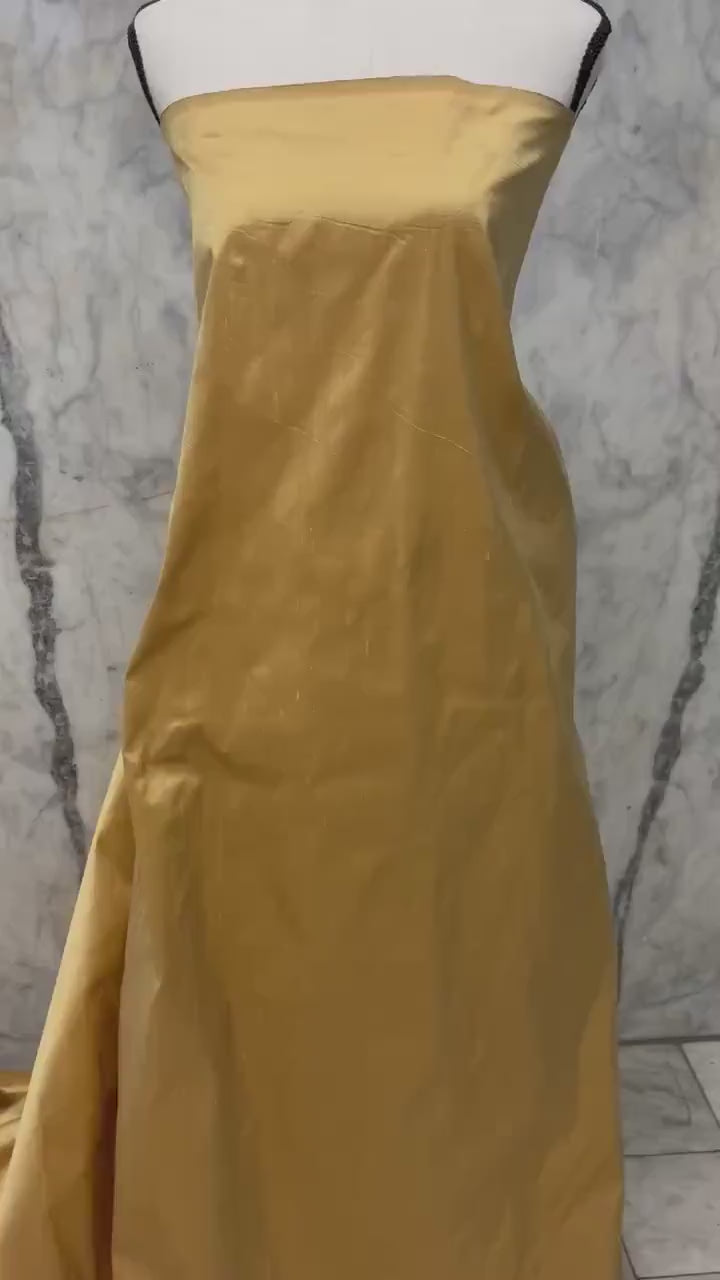 100% silk Taffeta fabric - Gold 2217 A - 54" Width
