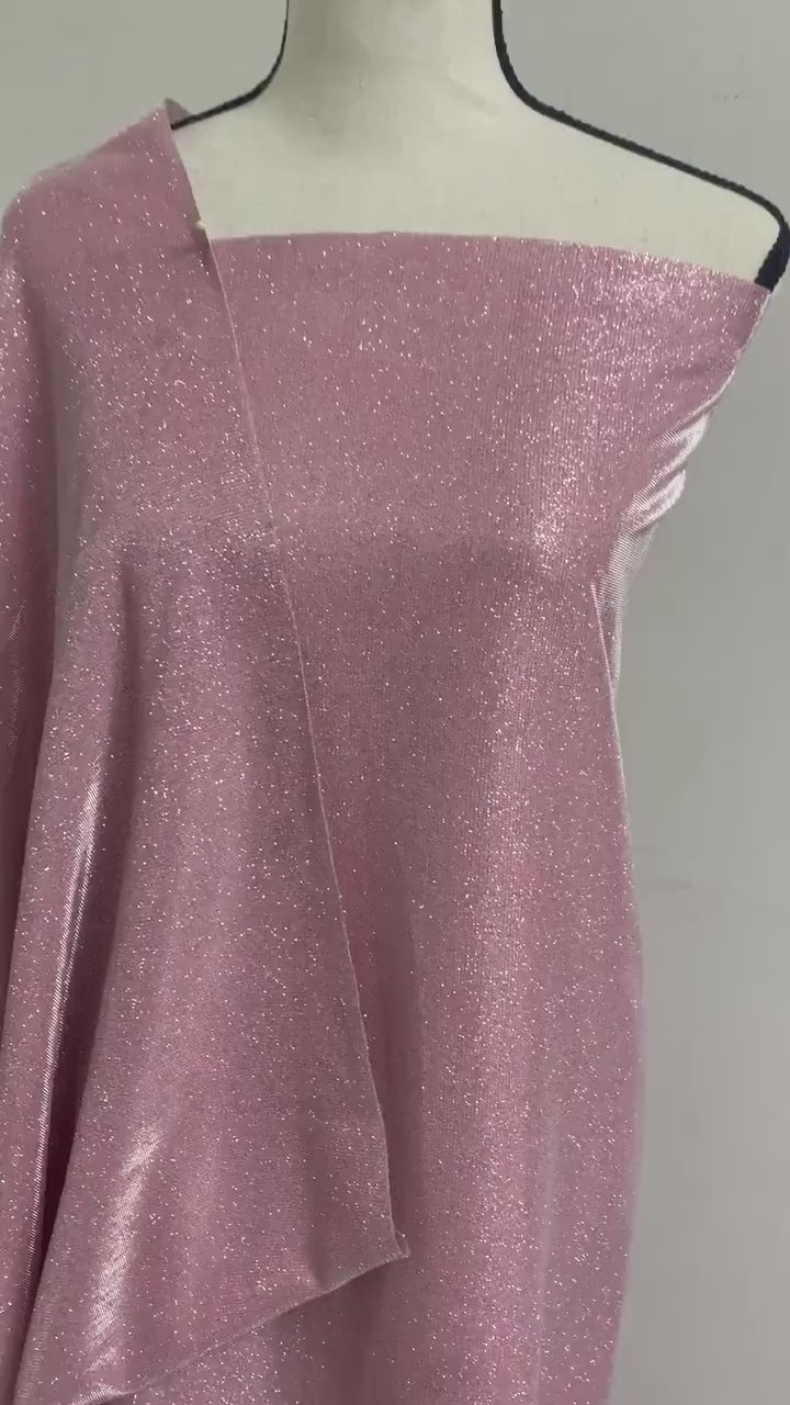 A 3 yards cut Gliter Knit color Pink 39.