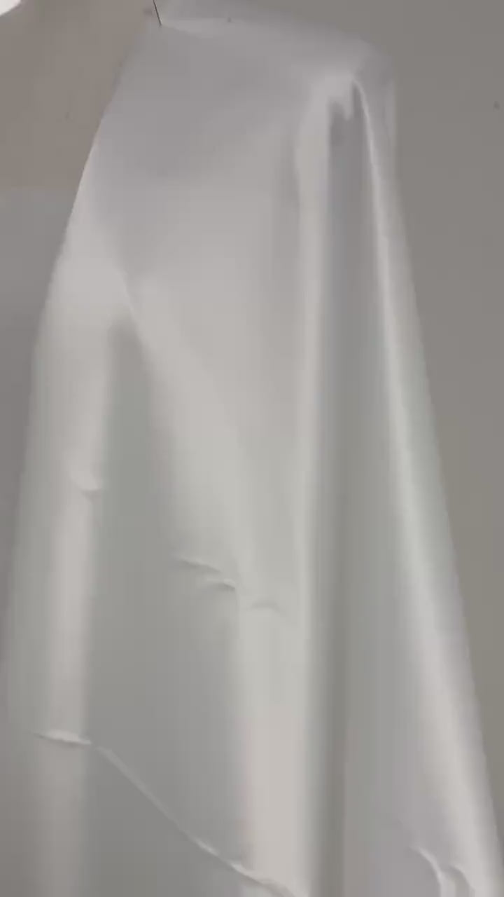 1 piece 6 yards color Lt. Ivory Bridal satin fabric, width 58", Polyester, Dull Italian satin. great gown fabric item.