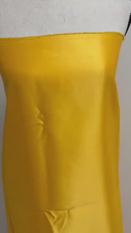 1.5 yards cut Dull Satin Fabric - Canary Yellow - 58" Width - Ref.Nas