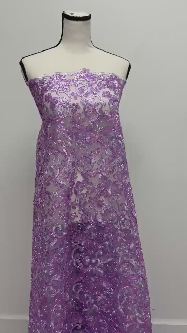 Lace fabric - Lilac - 49" Width - Design: 5386 BNG