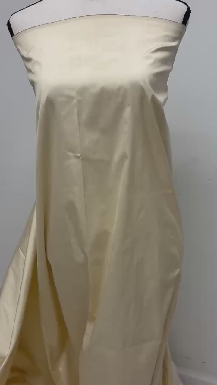 100% silk Dupioni Taffeta 2 1/4 yards cut width 54" color Dark Champagne. Fabric has slubbed. Check description. item #1196