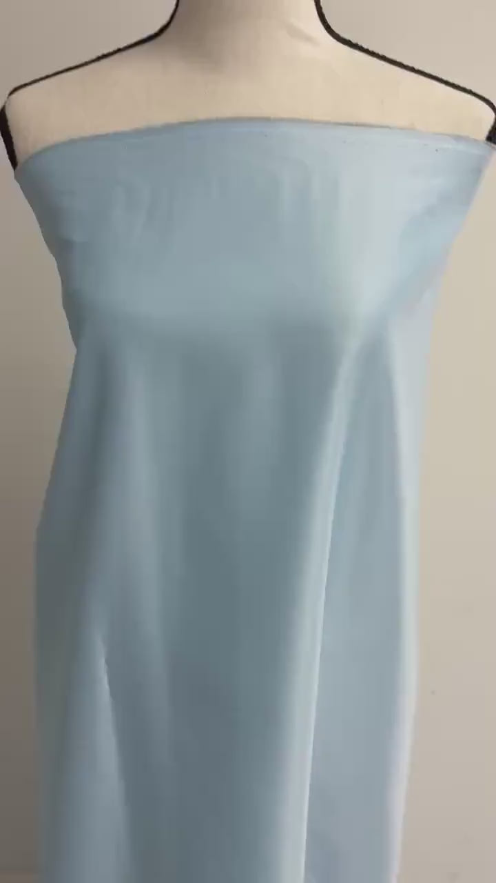 3.75 Yards Dull Bridal satin fabric - Blue - 58" Width - Ref. Nas3