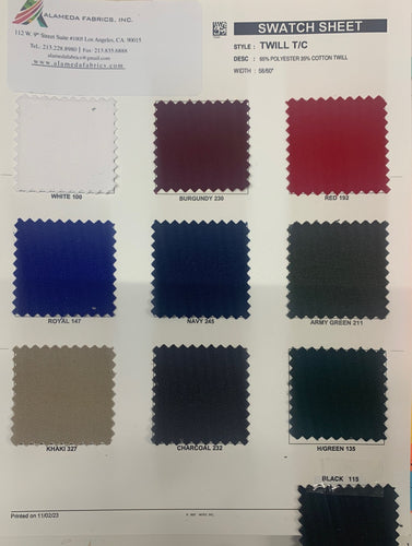 Twill Fabric 58/60