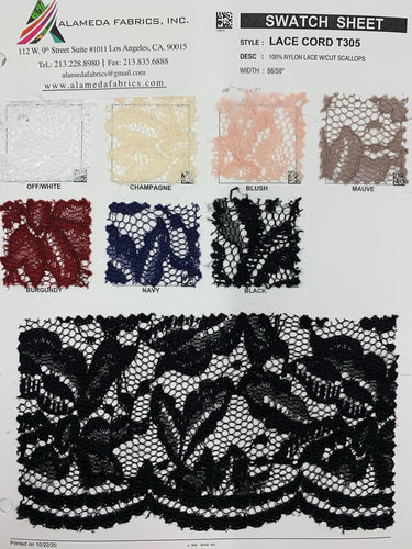 Lace design cord T 305