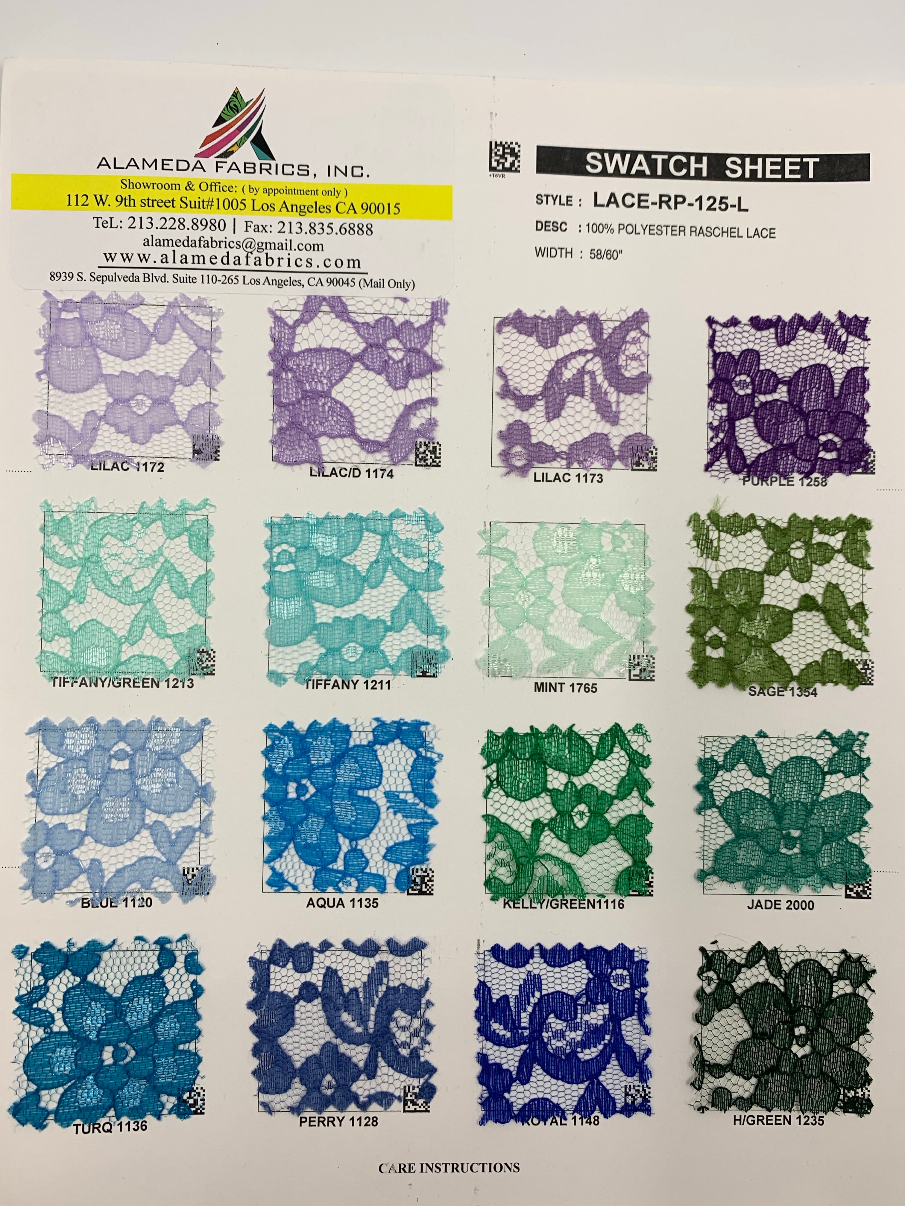 Lace fabric Raschel