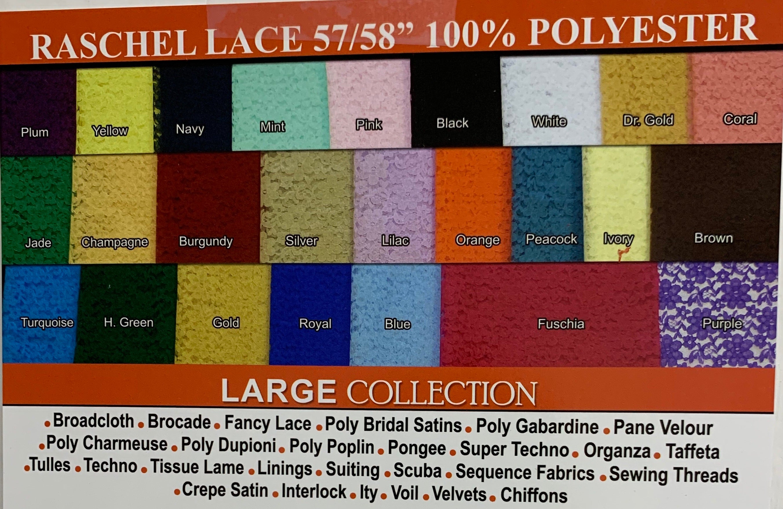 Lace fabric Raschel