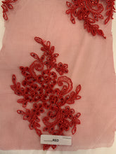 Load image into Gallery viewer, Lace design sw21-211 double scalloped sequins embroidery