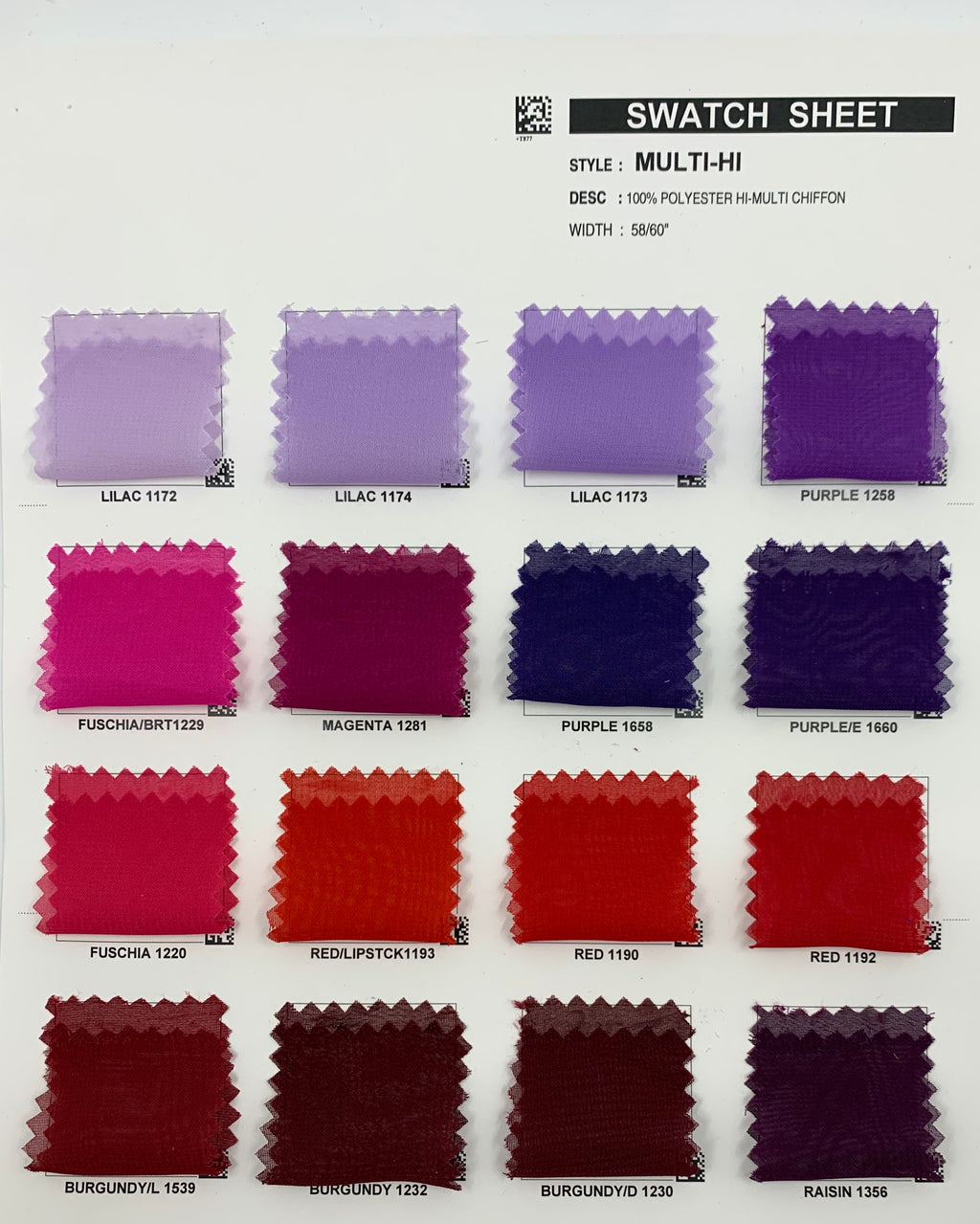 Chiffon multi hi 58/60"