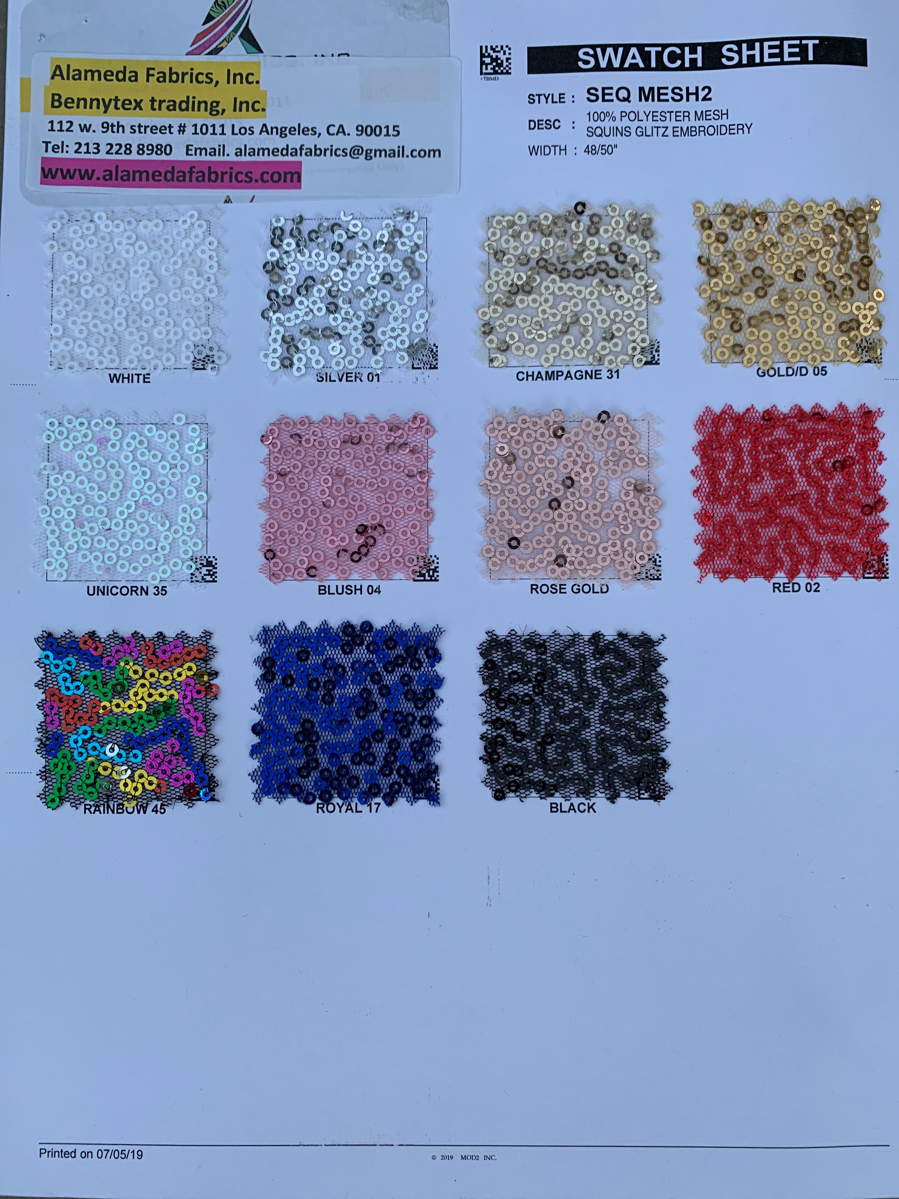 Sequin mesh fabric 2