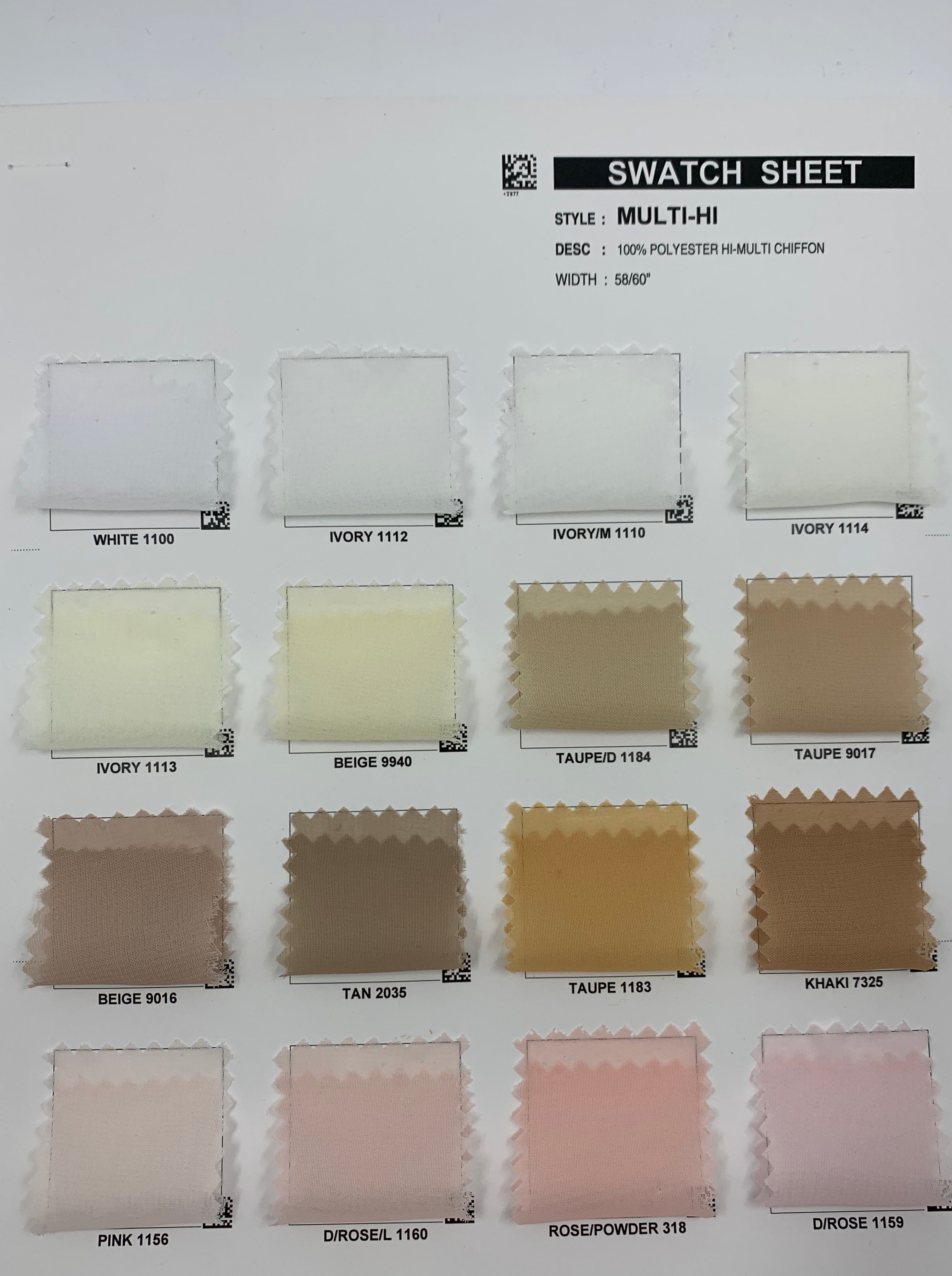 Chiffon multi hi 58/60"