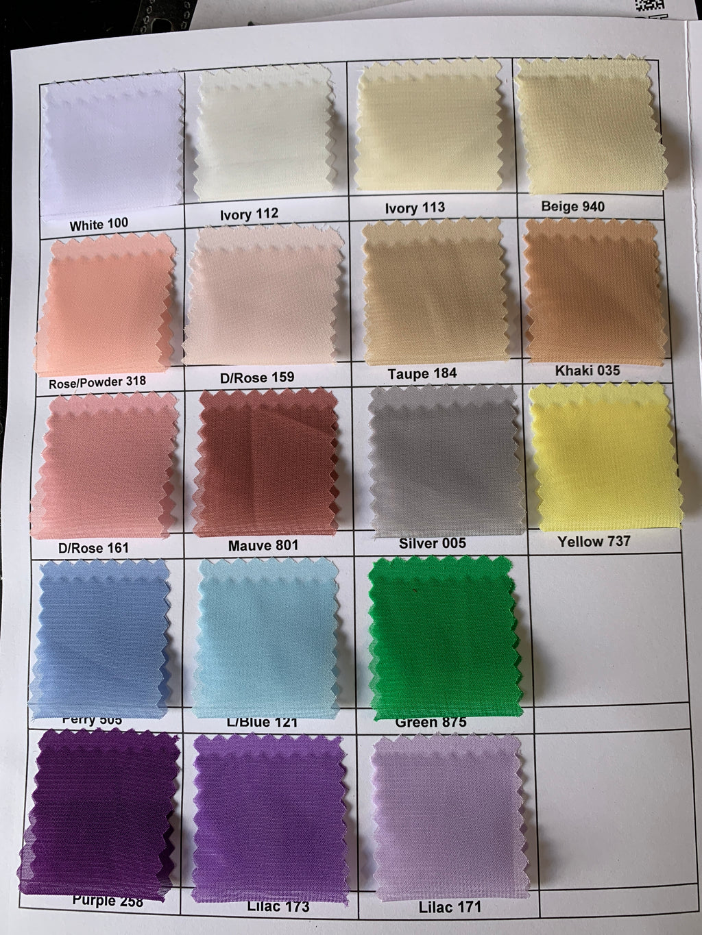 Chiffon multi hi 58/60"