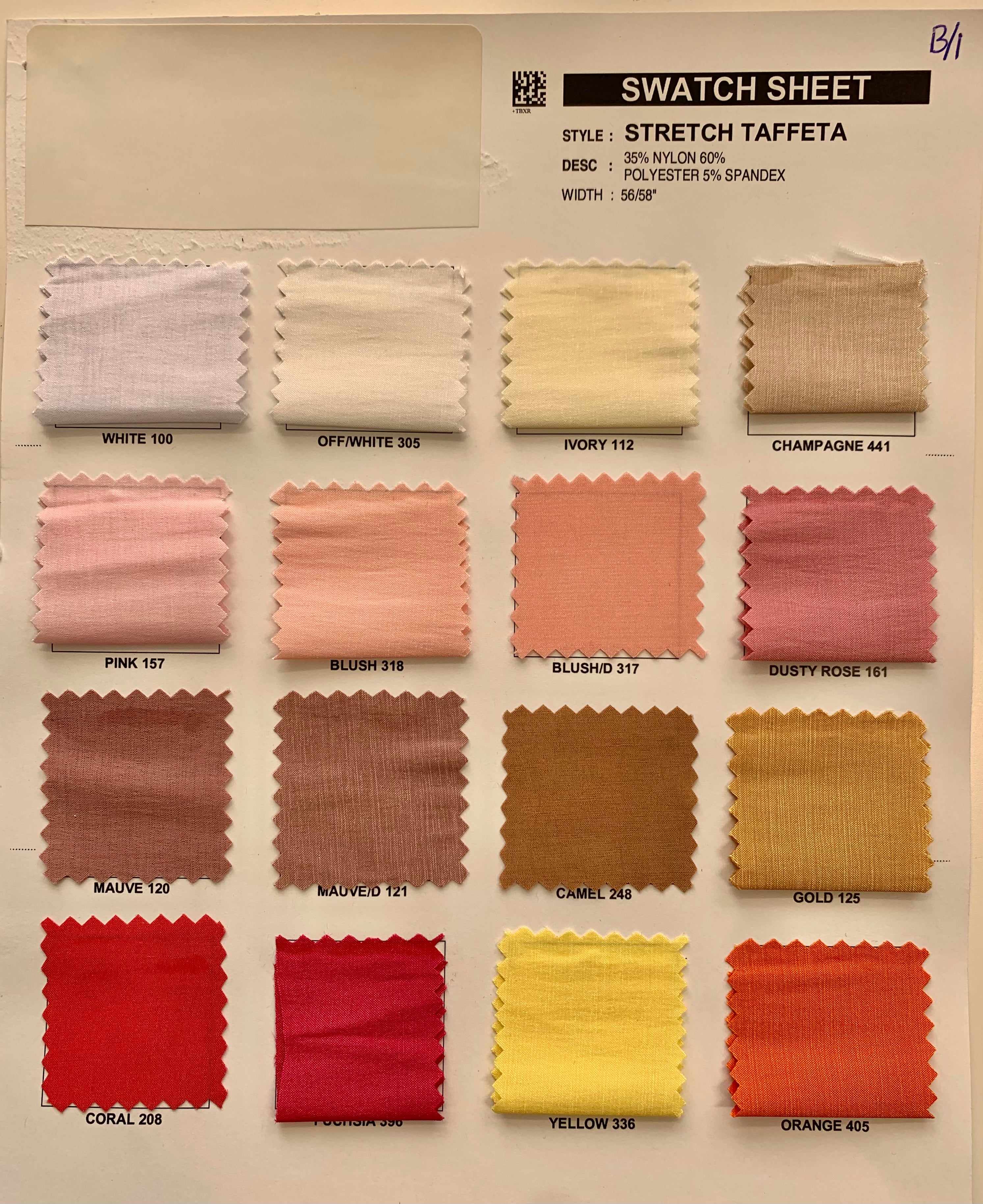 Taffeta stretch