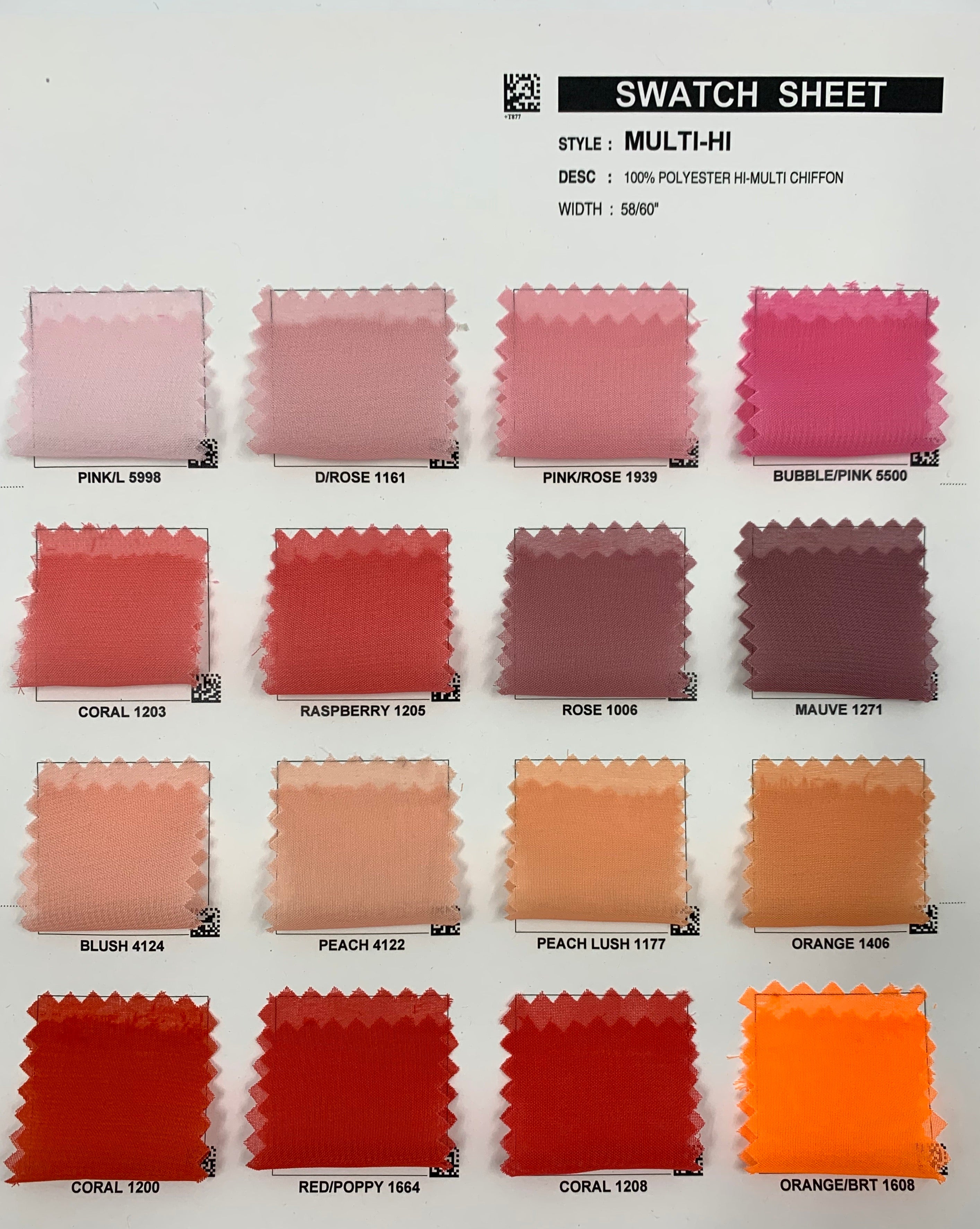Chiffon multi hi 58/60"
