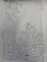 Load image into Gallery viewer, Lace design sw21-211 double scalloped sequins embroidery
