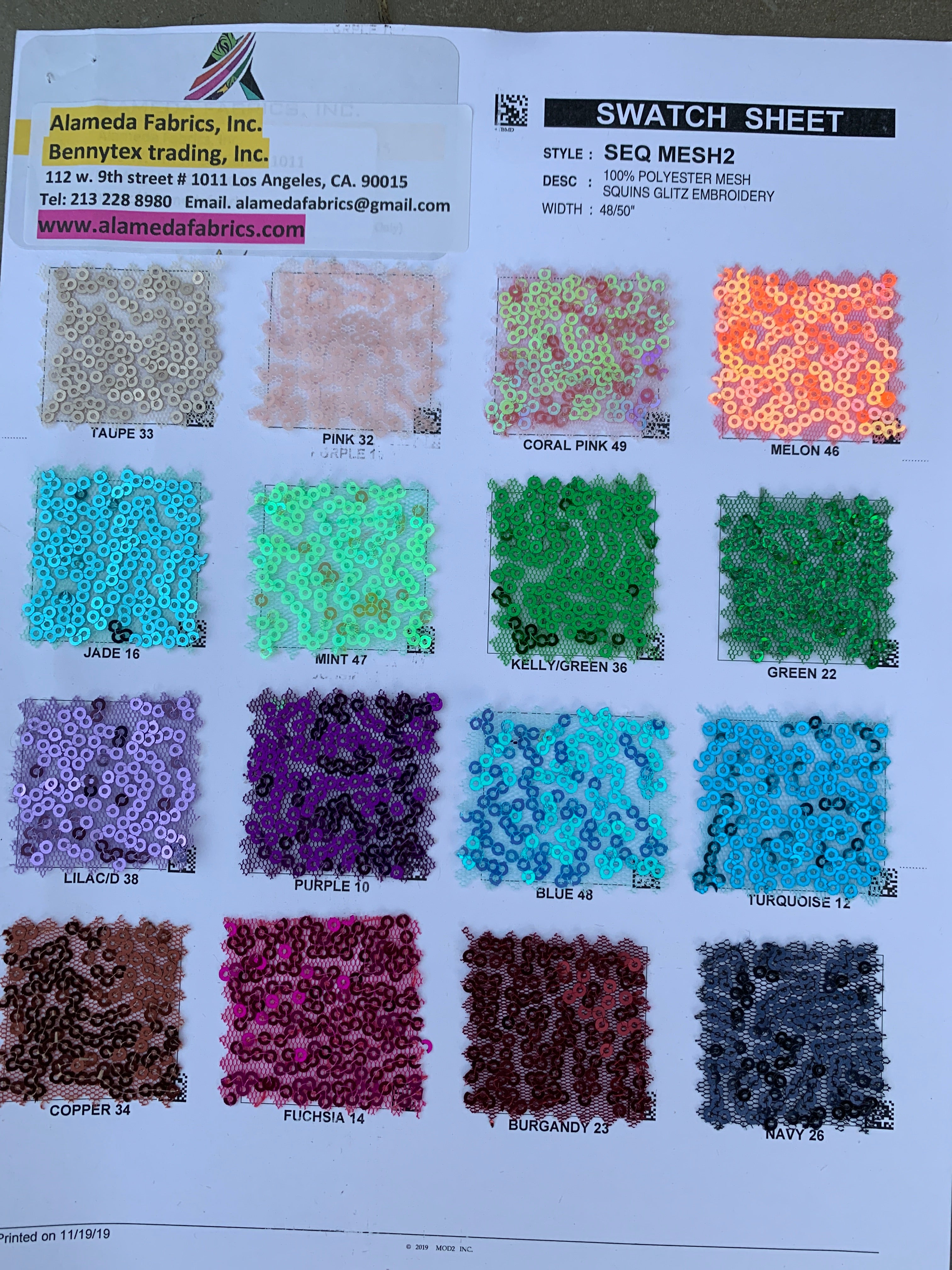Sequin mesh fabric 2