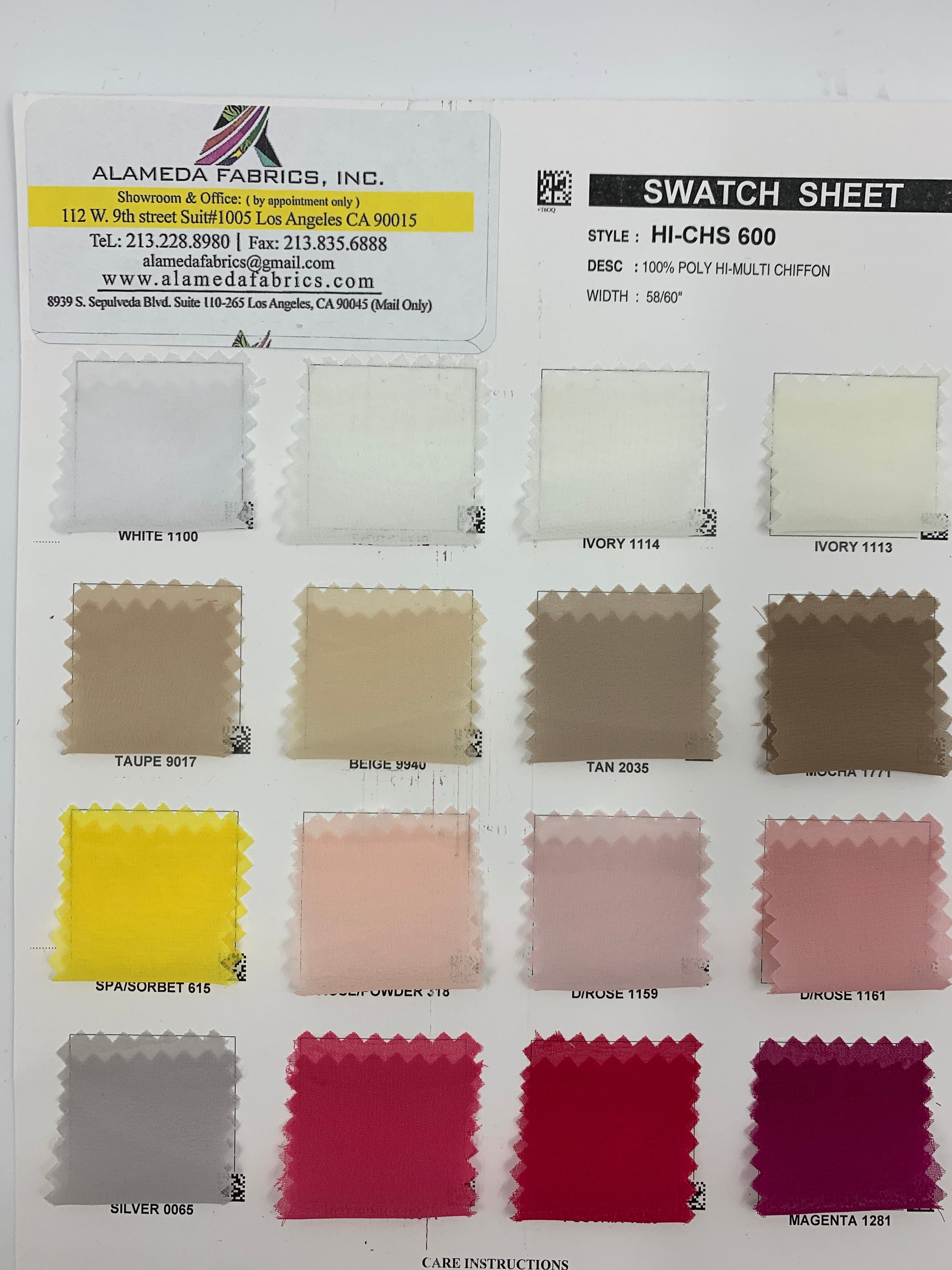 Chiffon 58/60" (k)