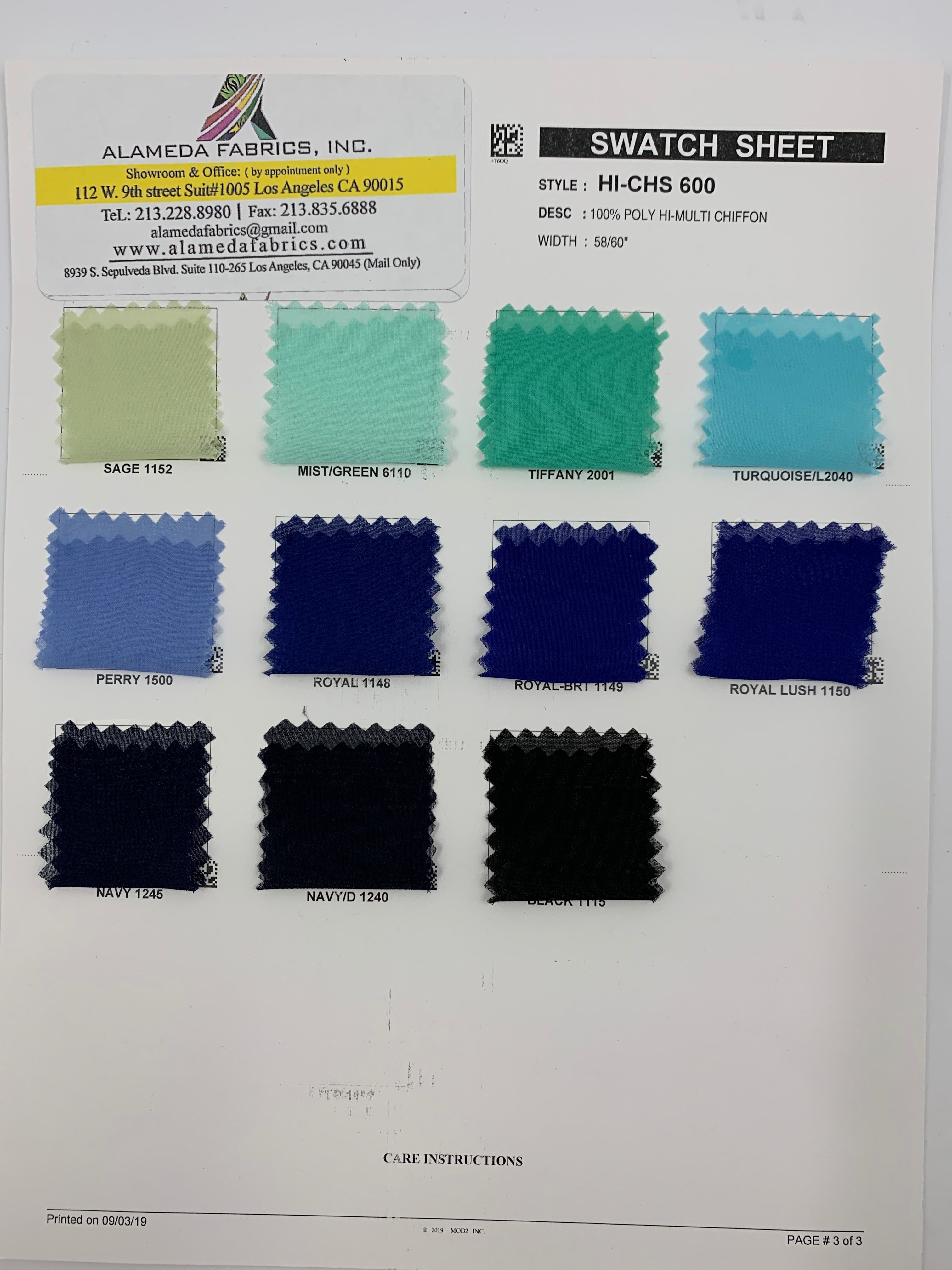 Chiffon 58/60" (k)