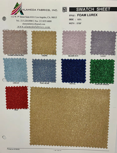 lurex fabric 57/58”