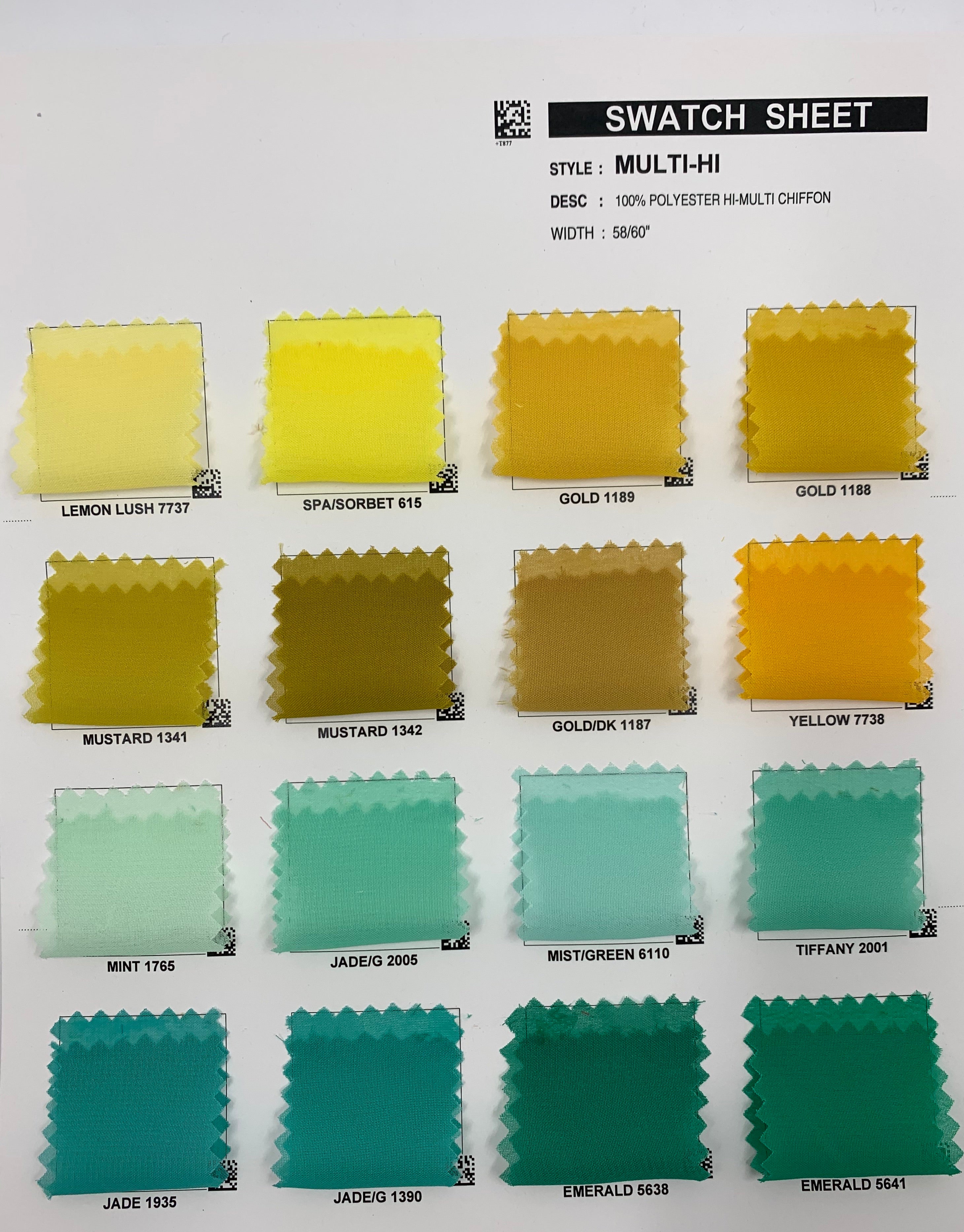 Chiffon multi hi 58/60"
