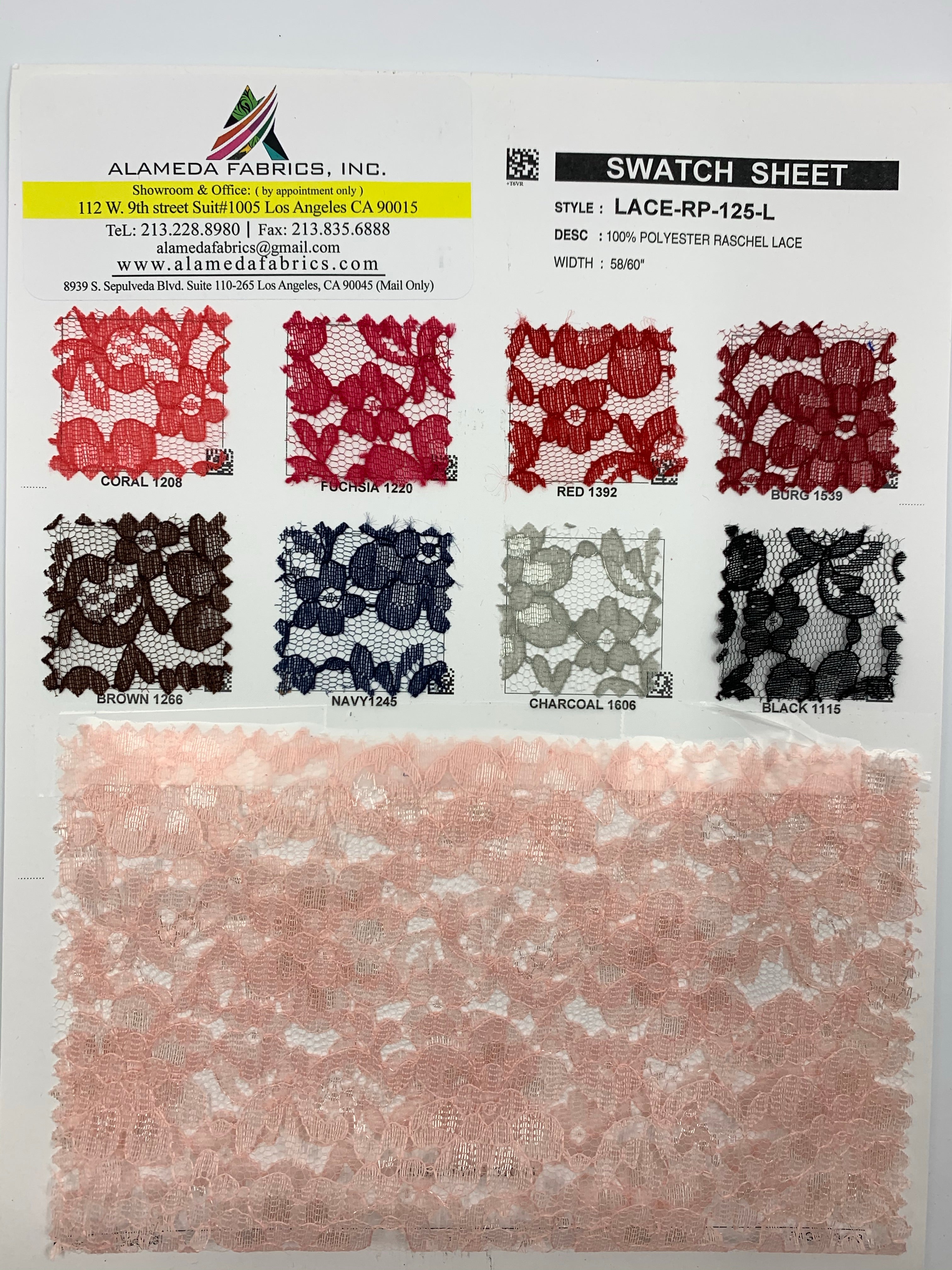 Lace fabric Raschel